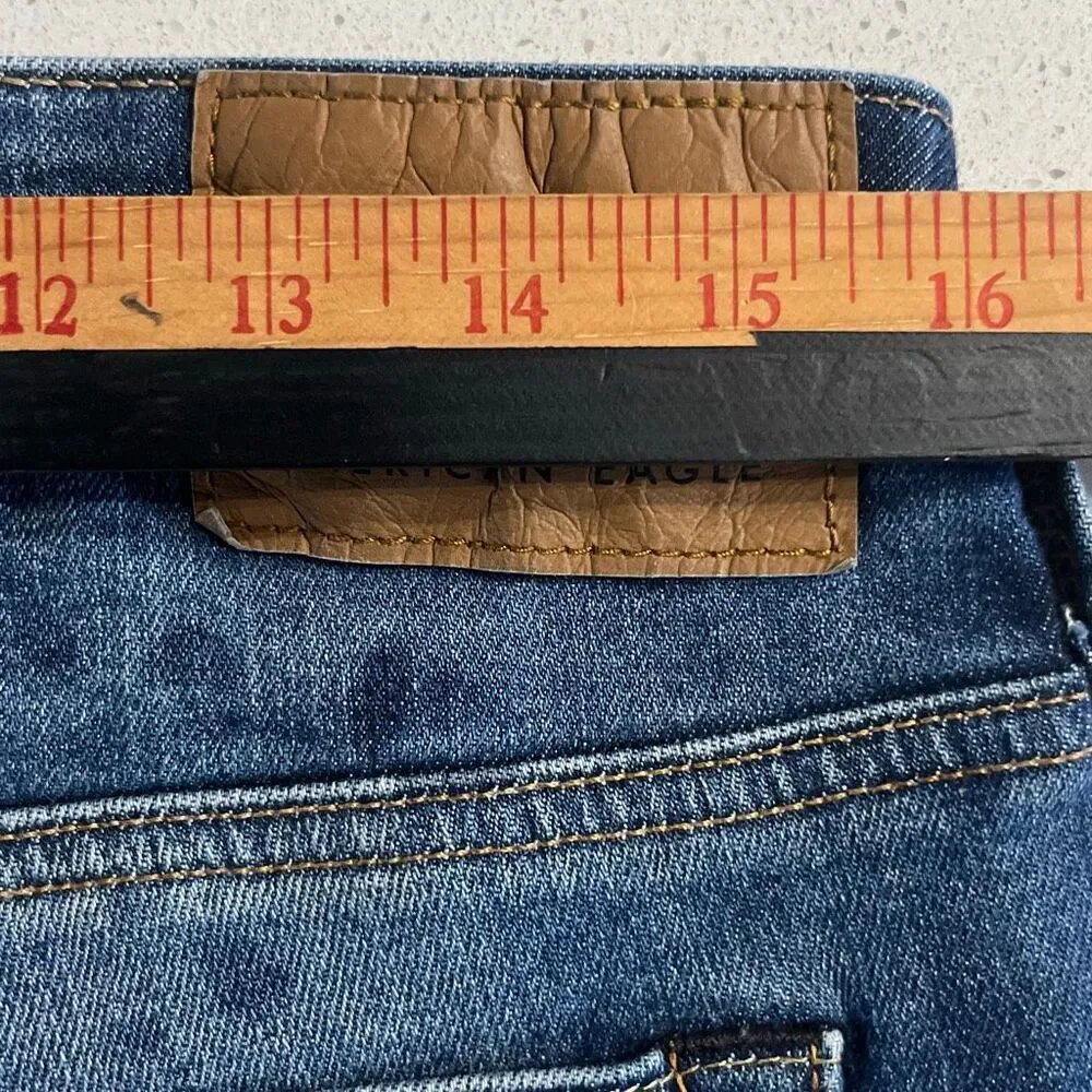 NWT American Eagle Airflex + Skinny Medium Bright Indigo 32/32